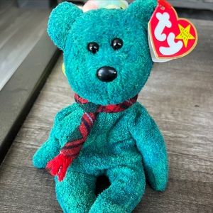 ❤️ 1999 WALLACE Teddy BEAR Ty® Beanie Babies 5th Gen Hang & 8th Gen Tush Tags